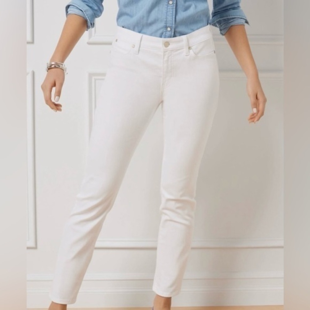 J. Jill Denim Authentic Fit Slim Ankle White Jeans. Size 6 tall and 12 tall